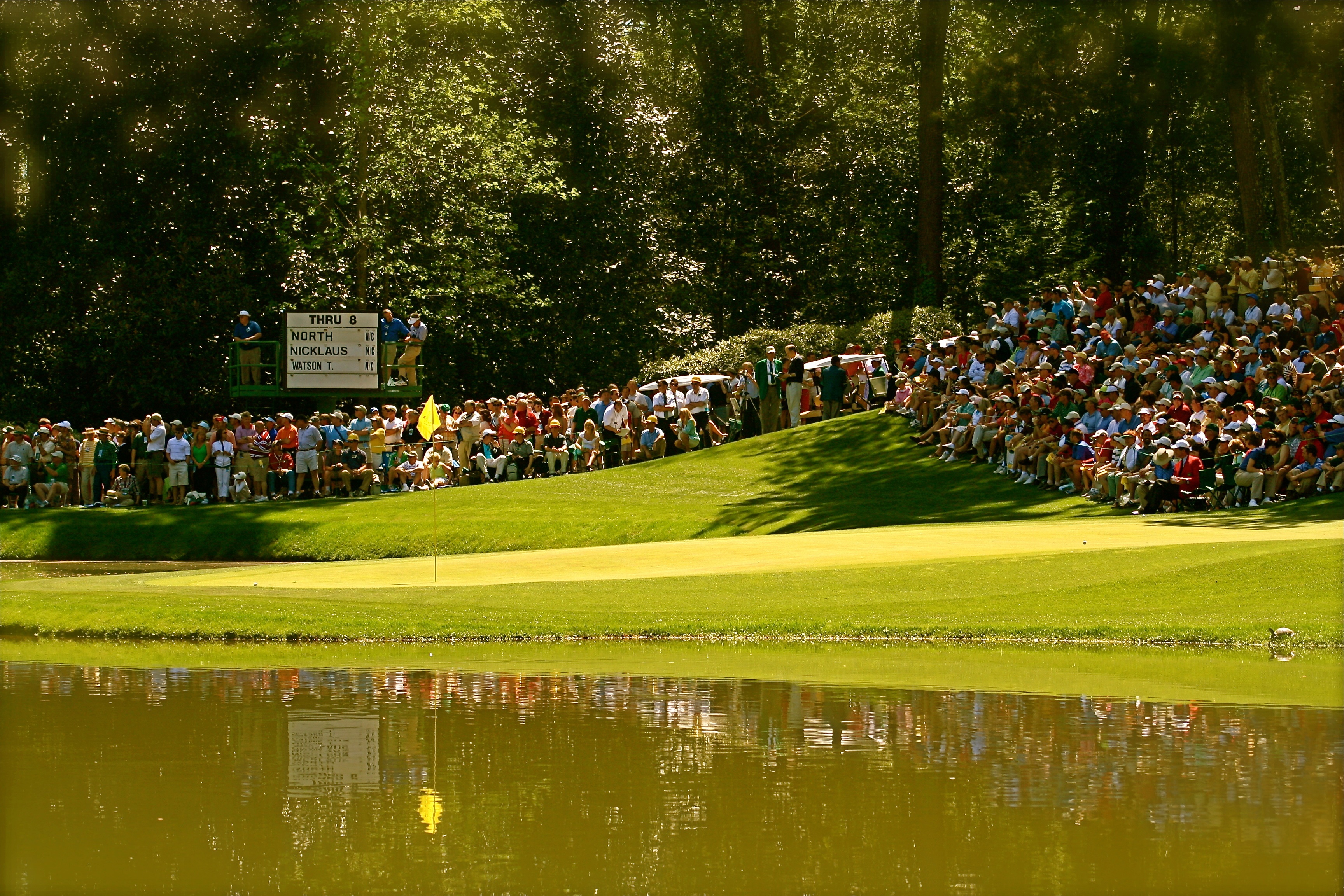 Hole nine at the Masters